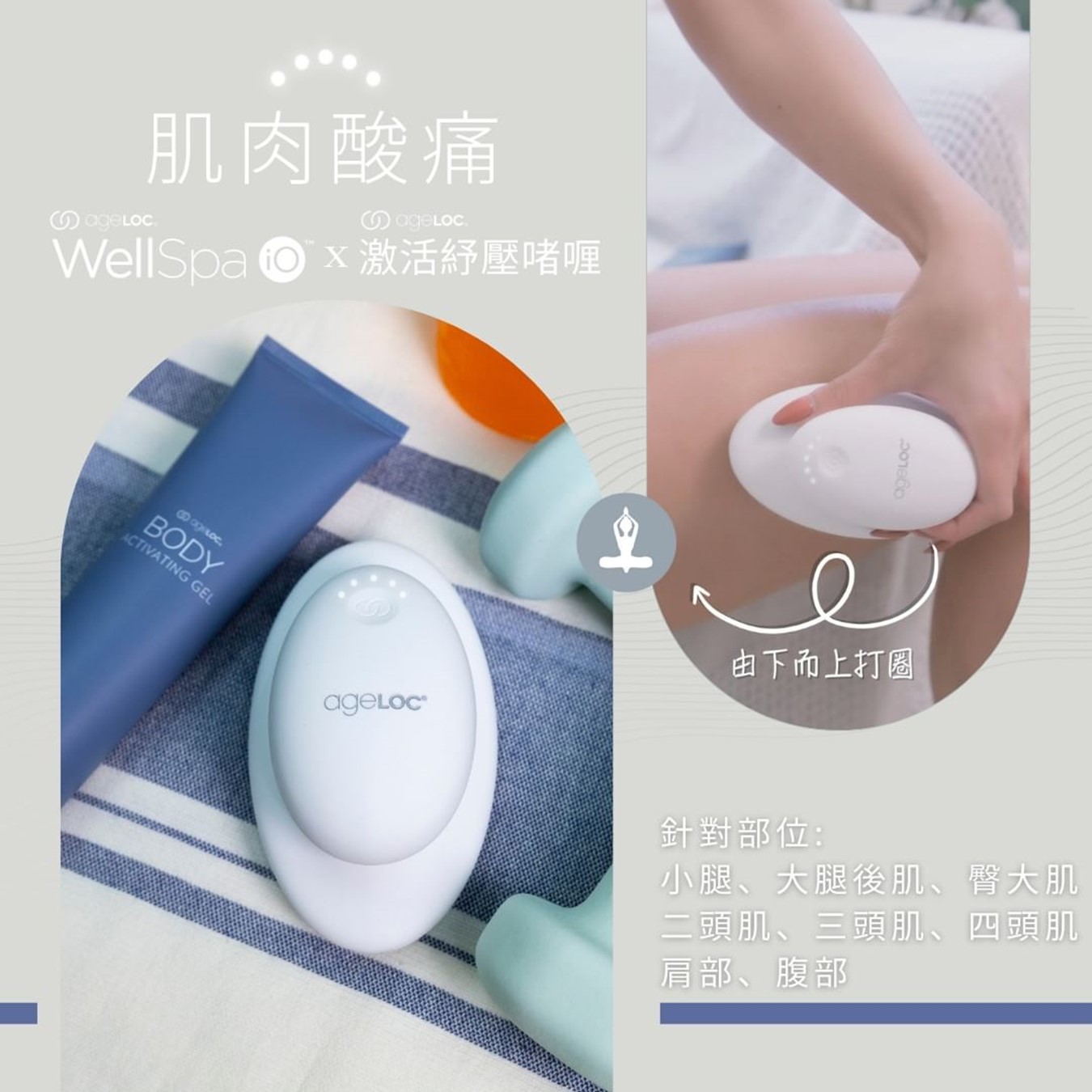 ageLOC® WellSpa iO™提升效果的按摩手法 x 专属护理产品